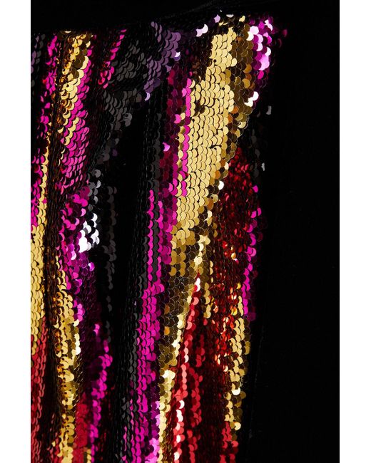 Rebecca Vallance Red Kaia Wrap-effect Embellished Tulle Mini Dress