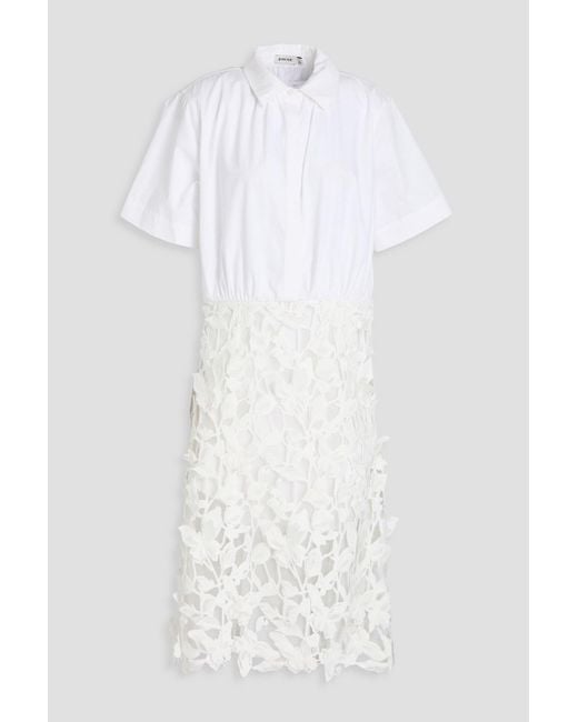 knee length dresses for ladies Simkhai Women's Signature Joy Dress in White, Lace, Size 8 main image 1