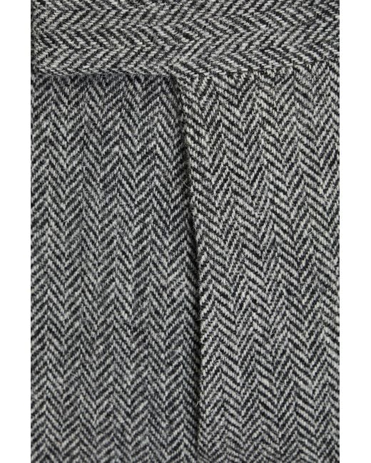 Thom Browne Gray Herringbone Wool-tweed Pants for men