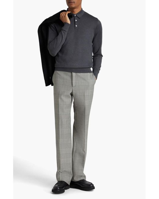 Dolce & Gabbana Black Silk Polo Sweater for men