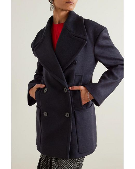 Stella McCartney Blue Double-Breasted Wool Jacket
