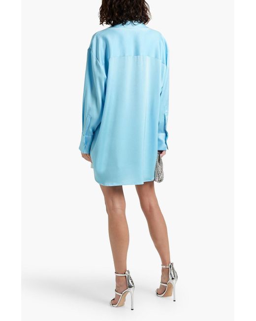Alex Perry Blue Lovell oversized-hemd aus glänzendem crêpe