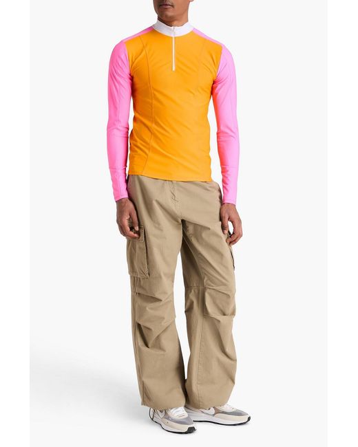Jacquemus Orange Color-Block Stretch Cycling Jersey for men