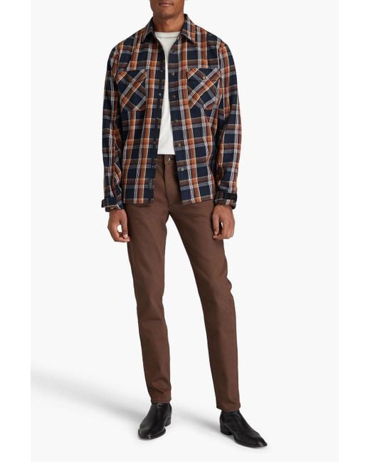 Rag & Bone Hemd "jack" aus baumwollflanell mit karomuster in Black für Herren
