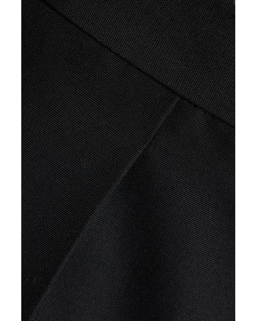 3.1 Phillip Lim Black Cropped Pleated Crepe Tapered Pants