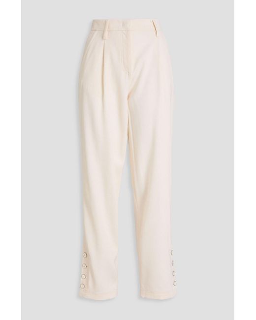 Giorgio Armani White Karottenhose aus woll-twill mit falten