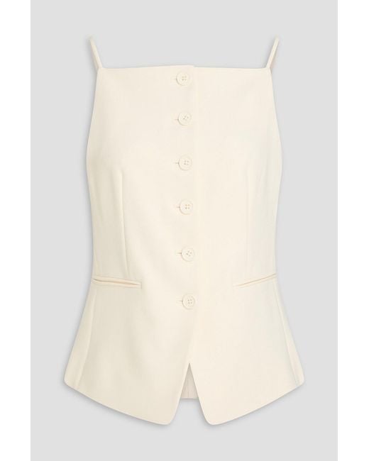 Staud Natural Una Crepe Top