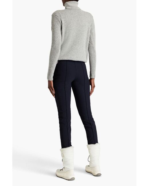 Fusalp Gray Mélange Wool And Cashmere-blend Turtleneck Sweater