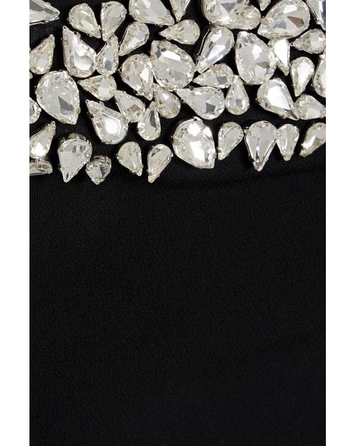 A.L.C. Black Elsie Strapless Crystal-Embellished Crepe Mini Dress