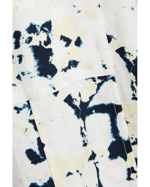 3.1 Phillip Lim Gray Printed Cotton-poplin Midi Shirt Dress