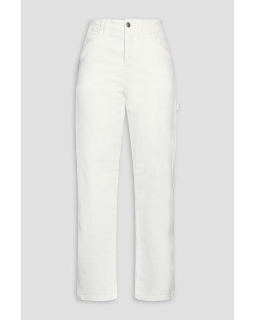 Maje White High-Rise Straight-Leg Jeans