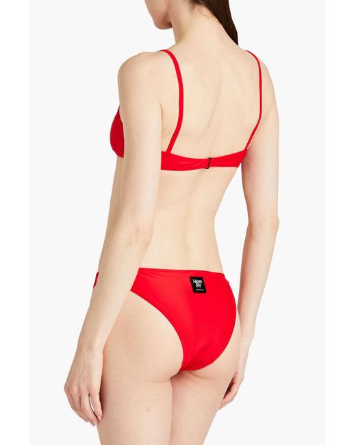 More Joy Red Bikini-oberteil mit print