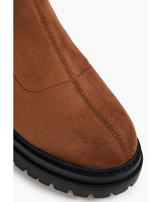 MICHAEL Michael Kors Brown Comet Faux Stretch-suede Ankle Boots