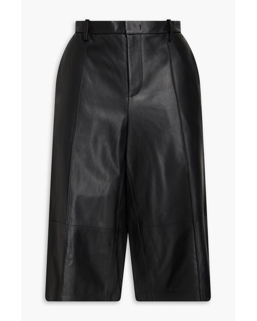 Vince Black Leather Shorts
