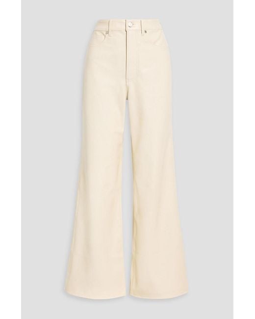 Veronica Beard Natural Taylor Wide-Leg Pants