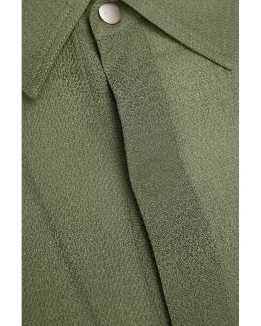 Rick Owens Hemd aus gehämmertem crêpe in Green für Herren