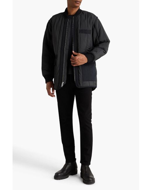 Rag & Bone Black Delta Quilted Shell Jacket for men
