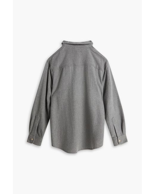 The Elder Statesman Gray Cashmere Overshirt for men