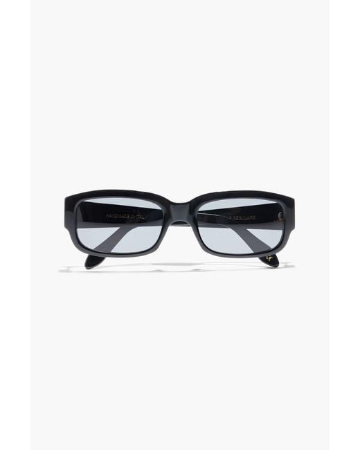 Totême  Black Rectangle-Frame Acetate Sunglasses