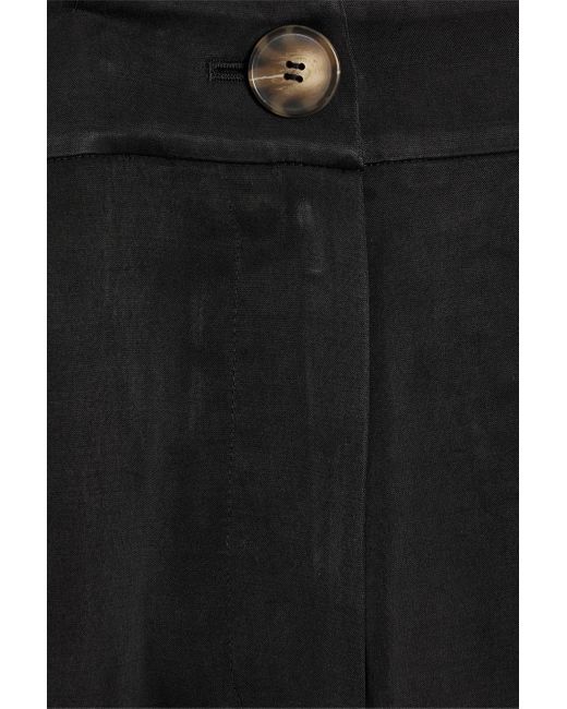 NAADAM Black Washed Cupro-blend Wide-leg Pants
