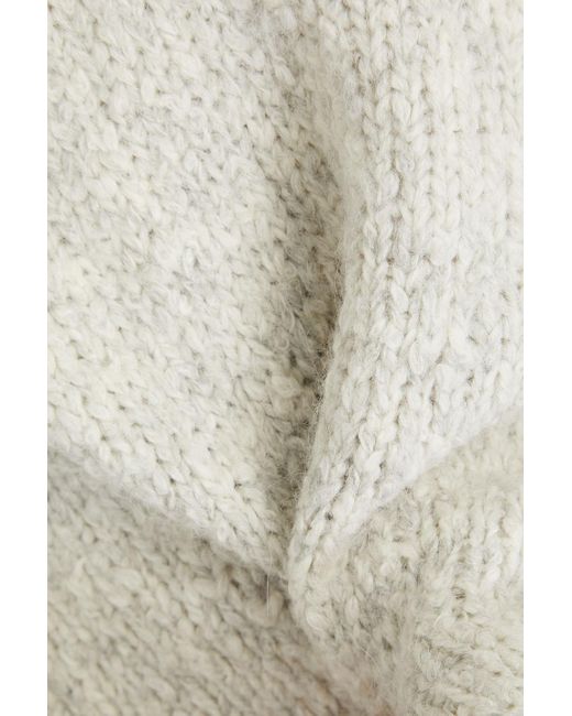 James Perse White Mélange Knitted Sweater for men