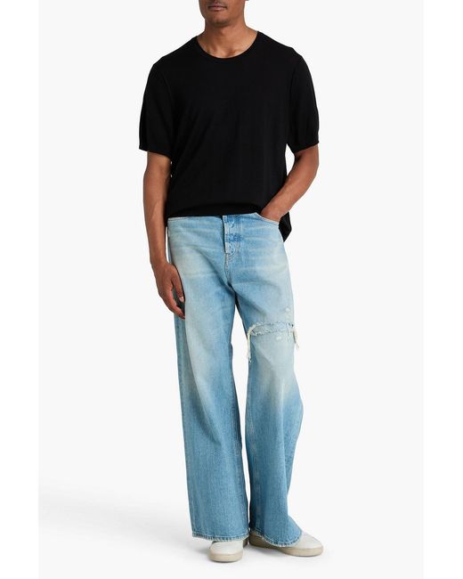 Rag & Bone Black Wool And Lyocell-Blend T-Shirt for men