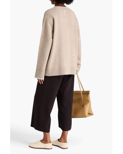 Sandro Natural Strickcardigan mit details im überwendlichstich