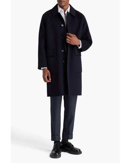 Officine Generale Blue Briac Wool-Felt Coat for men