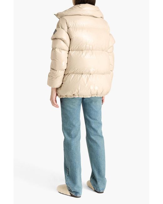 Herno Natural Quilted Glossed Shell Down Jacket