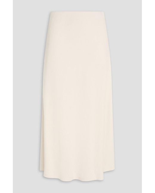 Brunello Cucinelli Natural Twill Midi Skirt