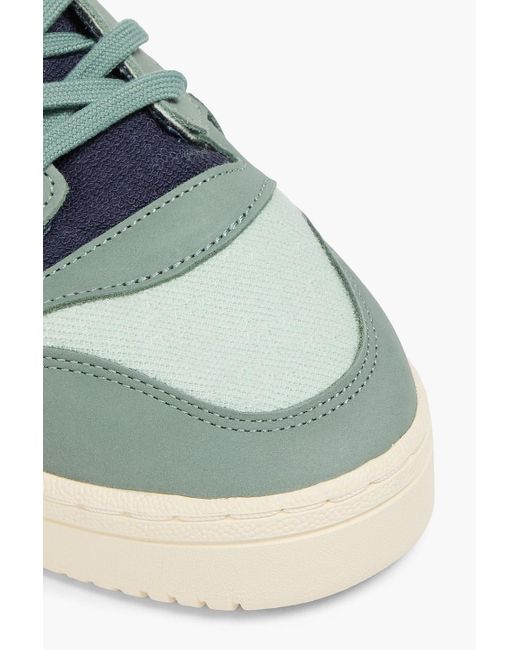 Adidas Originals Blue Rivalry 86 Leather Suede And Canvas Sneakers for men