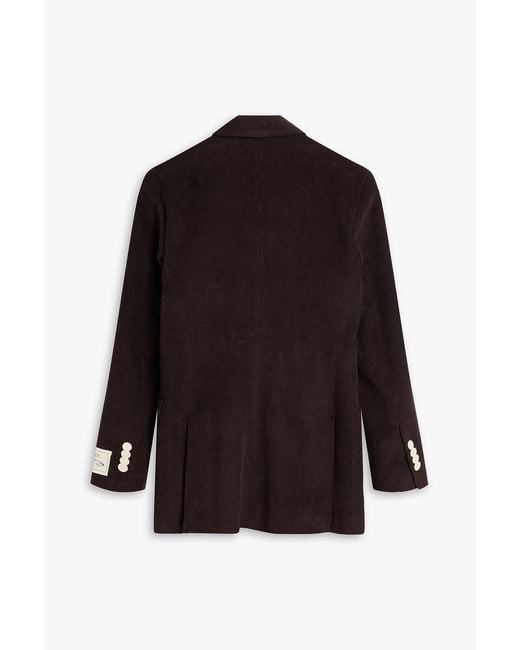 S.S.Daley Black Eilidh Double-breasted Cotton-corduroy Blazer