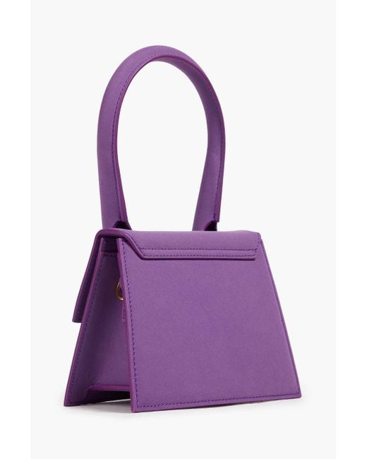 Jacquemus Purple Tote bag "le chiquito" aus leder
