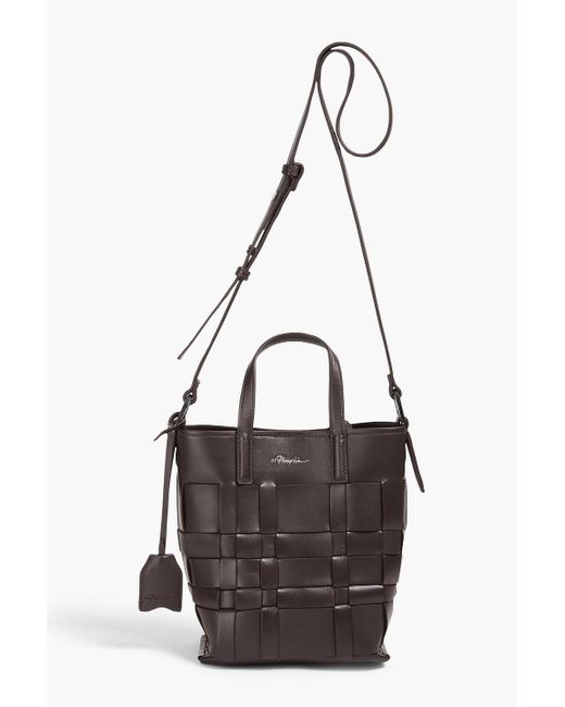 3.1 Phillip Lim Odita Woven Leather Bucket Bag in Black | Lyst