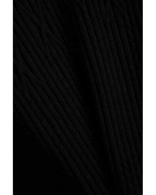 Diane von Furstenberg Black Pam Jacquard-Knit Mini Dress