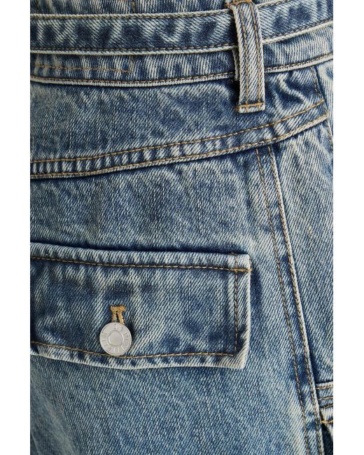 3.1 Phillip Lim Blue Acid-Wash High-Rise Cargo Jeans