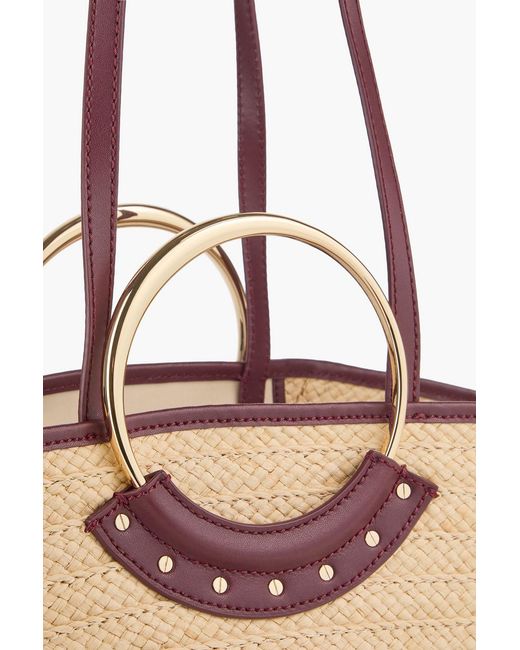 Claudie Pierlot Natural Leather-trimmed Paper Tote