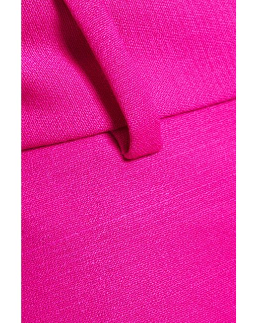 Area Pink Hose mit weitem bein aus einer wollmischung mit kristallverzierung und cut-outs