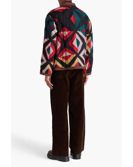 Bode Red Patchwork Cotton Jacket for men