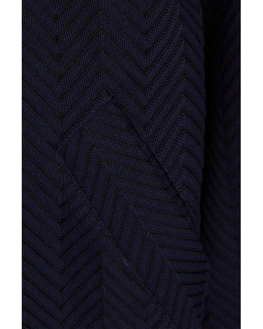 Missoni Blue Jacquard-knit Cotton-blend Jacket for men