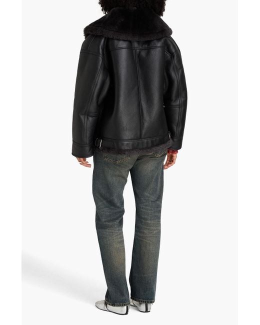 Acne Black Jacke aus shearling