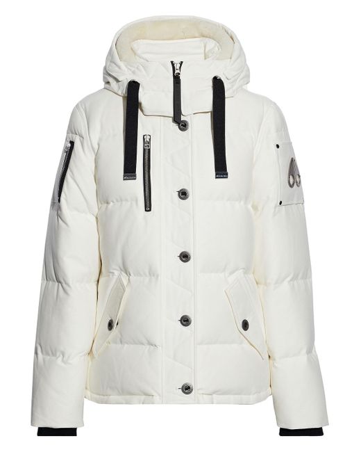 Moose Knuckles White Knowlesville Quilted Cotton-blend Hooded Down Jacket