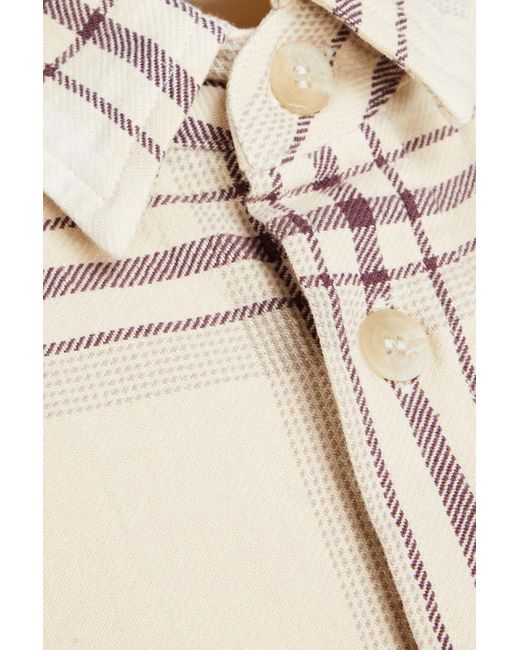 John Elliott Natural Hemi Checked Cotton-jacquard Shirt for men