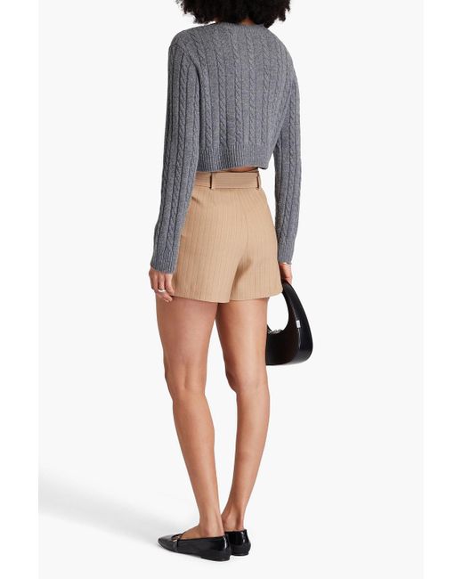 Maje Natural Shorts in rock-optik mit nadelstreifen
