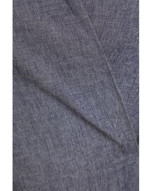 Vince Blue Chambray Wrap Top