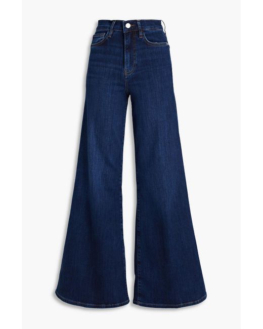 FRAME Blue Le palazzo hoch sitzende jeans mit weitem bein