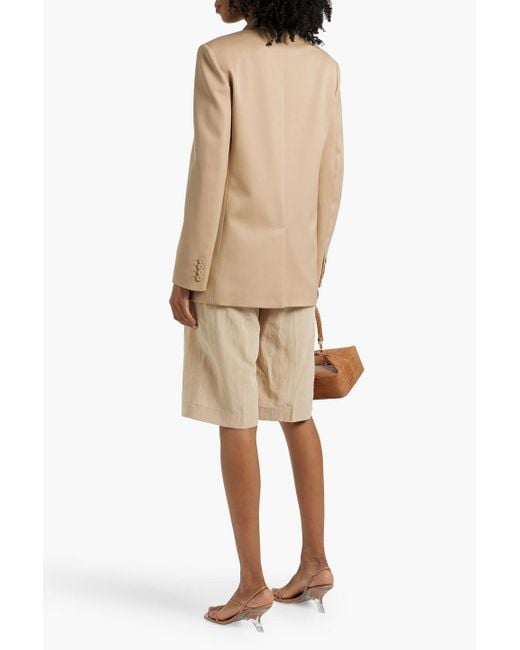 Another Tomorrow Natural Wool-Blend Blazer
