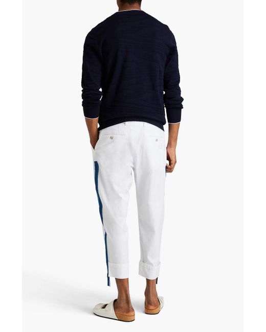 Dolce & Gabbana White Stretch-cotton Twill Pants for men