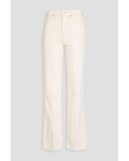 Veronica Beard White High-rise Straight-leg Jeans