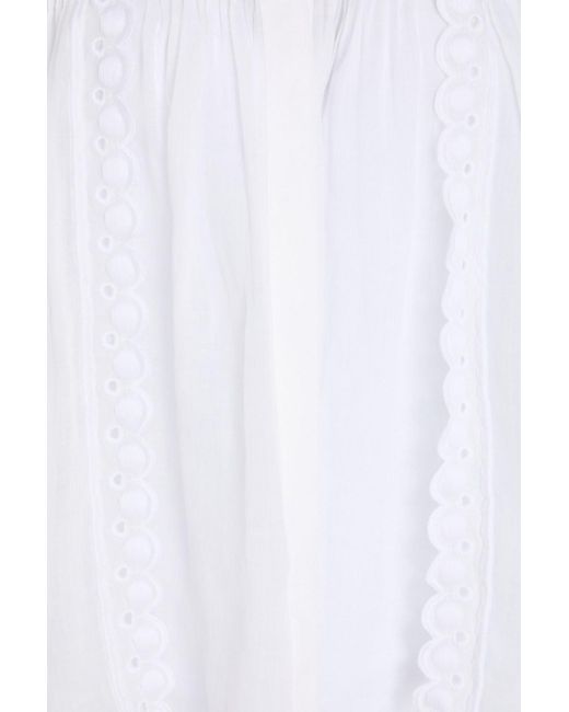 Isabel Marant White Hemd "olinet" aus ramie mit biesen